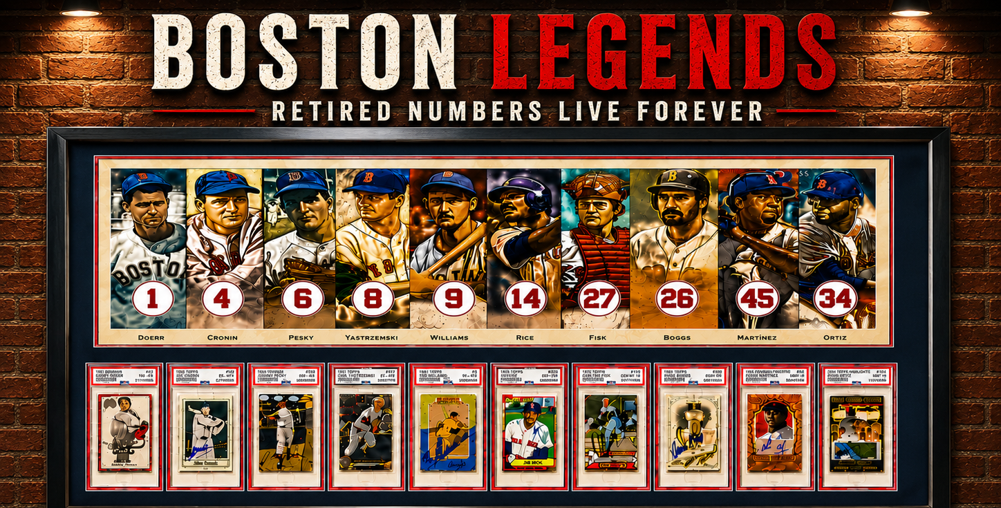 Boston Legends framed display concept